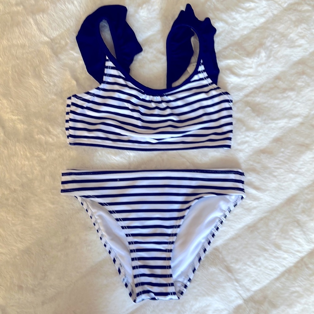 Girls H&M Two Piece Bathing Suit Bikini Size 4-6 New